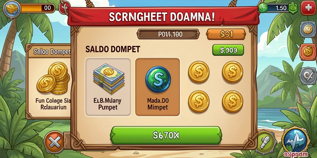 Tampilan mesin slot yang modern dan menarik.