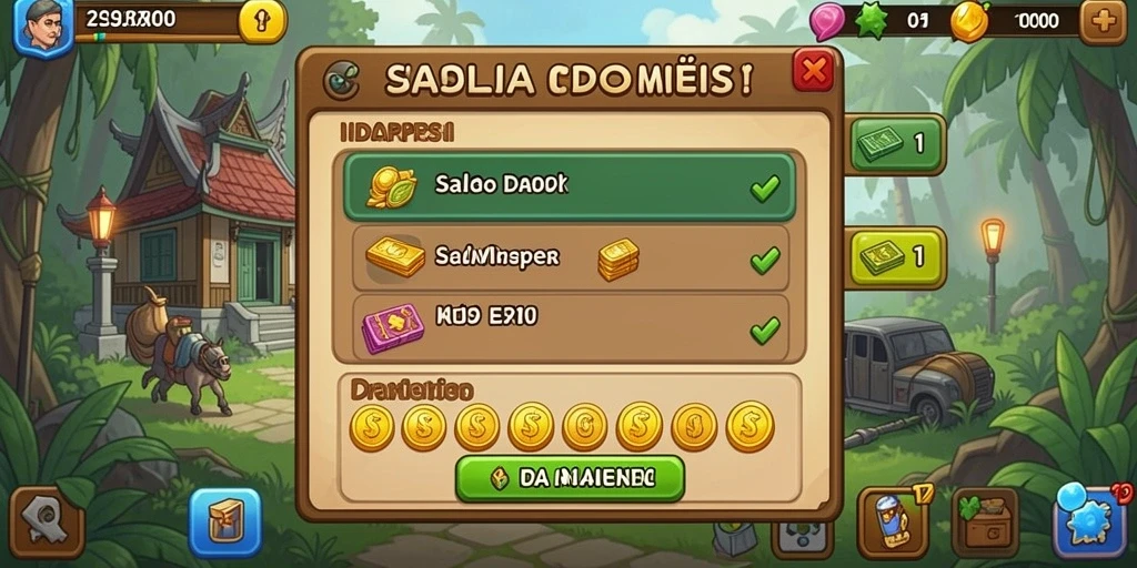Tampilan awal game yang menarik dan mudah dinavigasi.